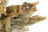Sharp Bladed Blue Barite Cluster with Limonite - Morocco #365658-1